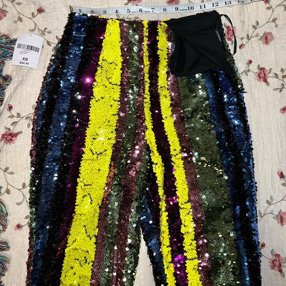 NWT Forever 21 Sequin Party Pants - Picture 3 of 4
